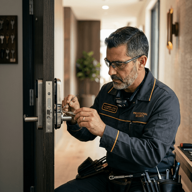 Cerrajero abriendo puerta en Granada centro
