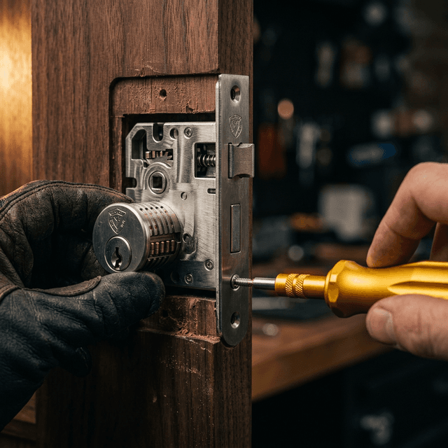 Fotografía sobre cambio de cerraduras y sistemas antibumping